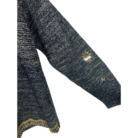 Statements by Pronto Vintage Gold Metallic Sequins Beads Women’s Medium - Picture 6 of 9